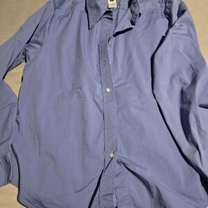 GAP Womens Casual Light Blue Button Down Shirt